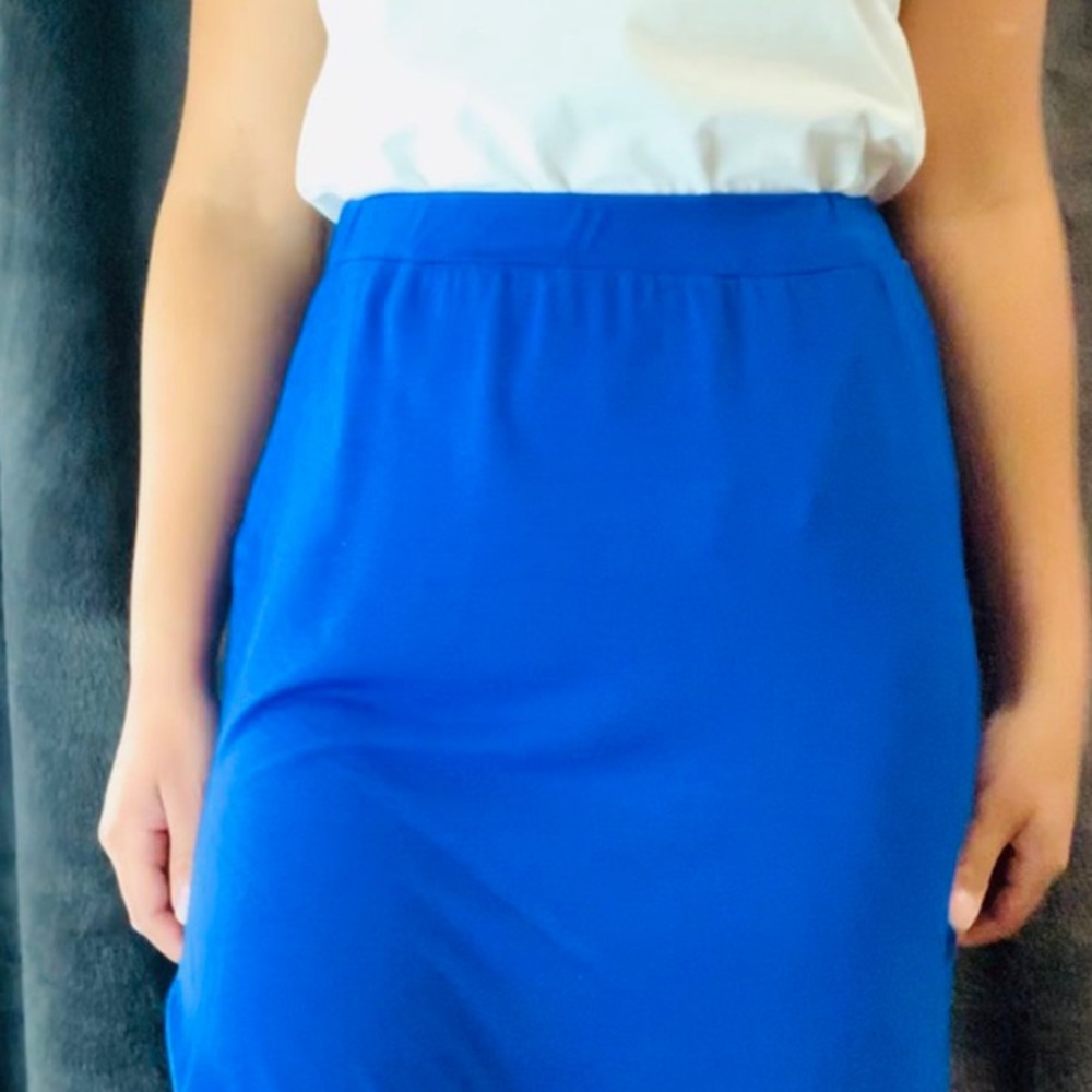 Long flowy blue skirt